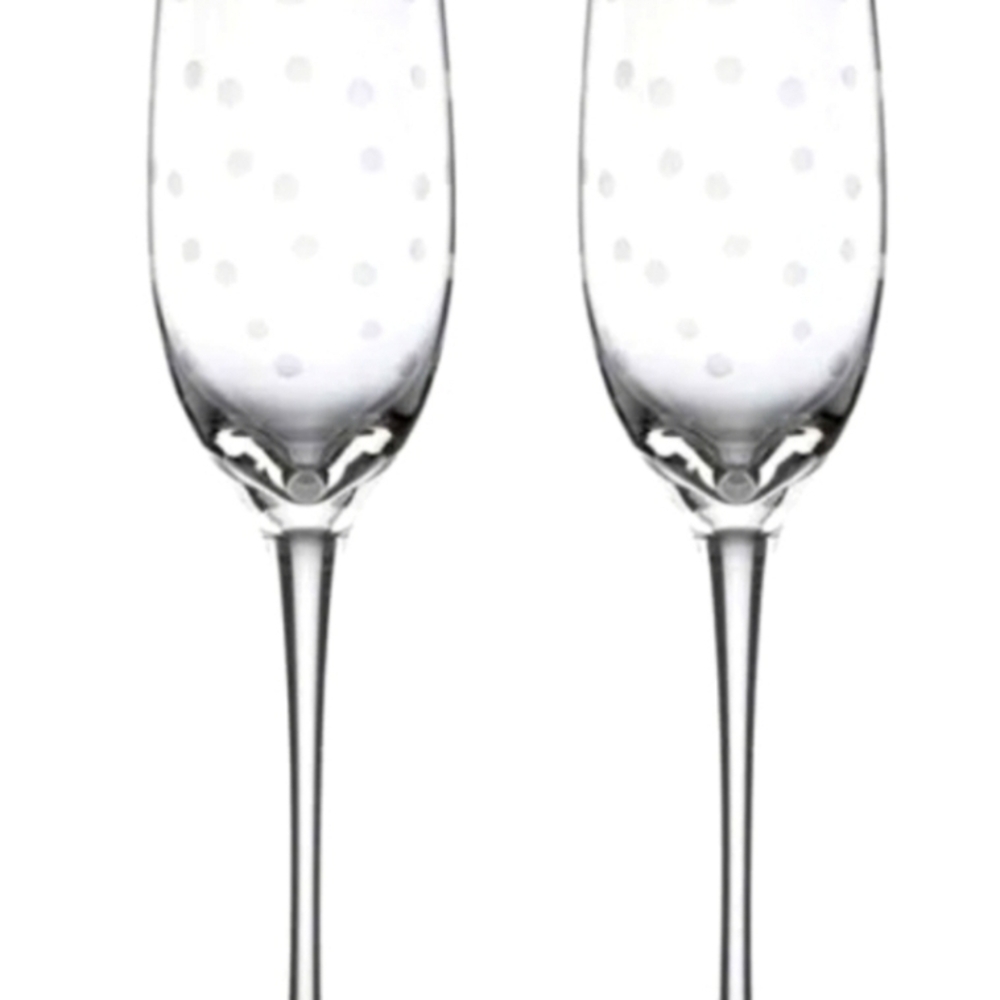 Elegant Kate Spade Lenox Larabee Polka Dot Champagne Flute